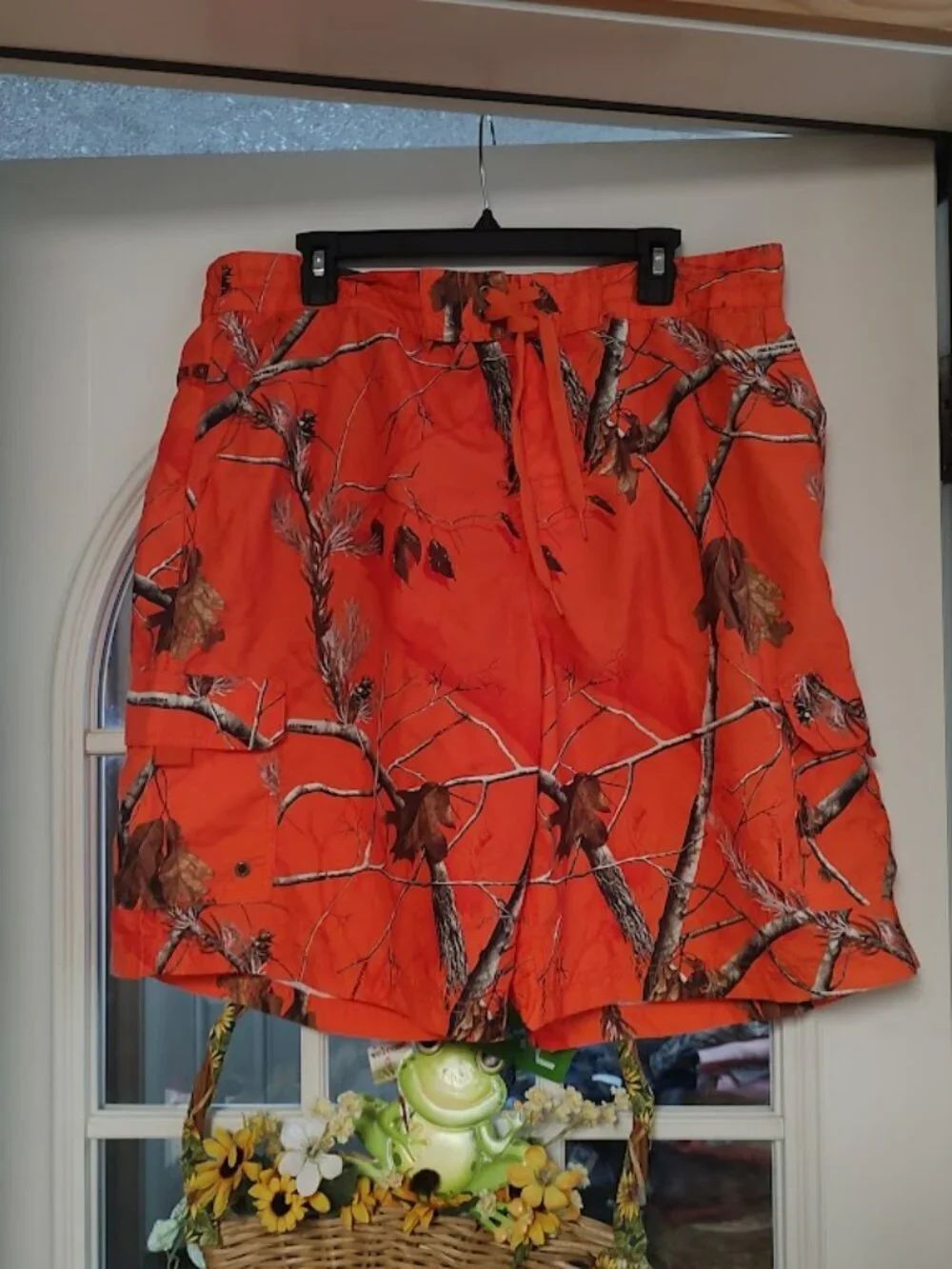 New Cabela's Real Tree Orange Inseam 10 Inches Swim Shorts Size Men's XL